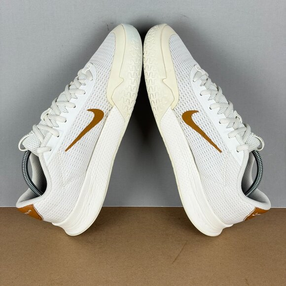 Nike Court Vapor Lite 2 HC Low Tennis Shoes Womens 8.5 White Sail Desert Ochre - Picture 6 of 11